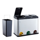 thumbnail of SVITA TC3X20 Pedaalemmer Afvalbak Afvalscheiding RVS (60L) Zilver