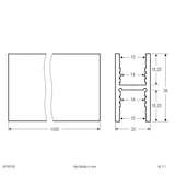thumbnail of EVN Lichttechnik Aluminiumprofil 1m APH39100
