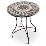 thumbnail of Mosaiktisch 60 cm Ø, mediterraner Garten- & Terrassentisch, 71 cm hoch, Anthrazit-Grau-Beige, Raburg Mayla