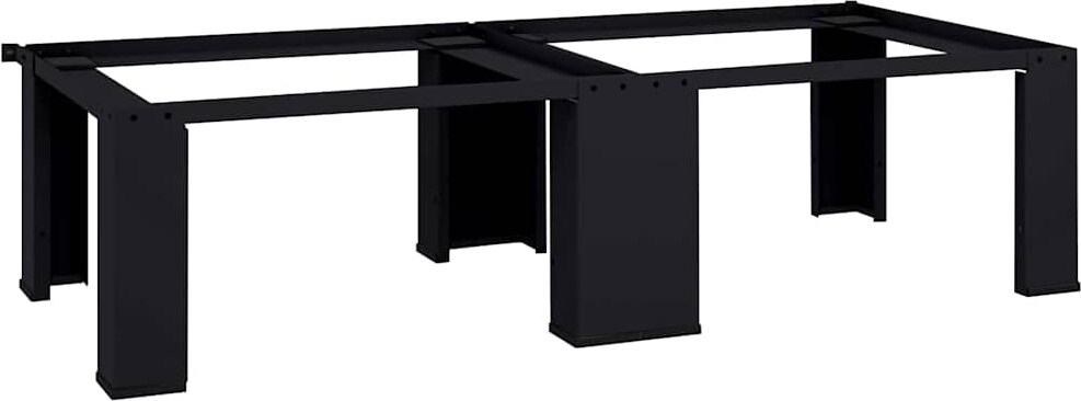 vidaXL Waschmaschinen-Podest 2 pcs Schwarz 127 x 54,5 x 32,5 cm Stahl