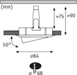 thumbnail of Paulmann LED Einbauleuchte 3-Step-Dim Nova Basisset schwenkbarrund 84mm 50° GU10 3x6,5W 3x460lm 230V dimmbar 2700K Eisen gebürstet 93465