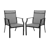 thumbnail of COSTWAY Set van 2 tuinstoelen, terrasstoelen met brede zitting en sneldrogende stof, 66 cm x 61 cm x 90 cm (grijs)