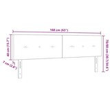 thumbnail of vidaXL LED-Kopfteil mit LED -Streifenleuchten Dunkelgrau 160 cm Stoff