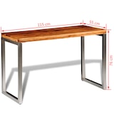 thumbnail of Tavolo Scrivania In Legno Massello Con Gambe In Acciaio