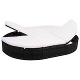 thumbnail of vidaXL Outdoor-Lounge-Bett mit Polster Poly Rattan Schwarz