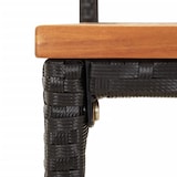 thumbnail of vidaXL Barhocker 2 Stk. Schwarz Poly Rattan und Massivholz Akazie