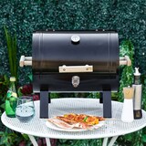 thumbnail of Outsunny Barbacoa de Carbón de Sobremesa Parilla de Barbacoa Compacta con Termómetro y Asas para Jardín BBQ 50x35x39 cm Negro