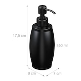 thumbnail of Relaxdays Seifenspender, 350 ml, Edelstahl, nachfüllbar, Seife, Duschgel, Badezimmer, Küche, Handseifenspender, schwarz