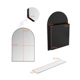 thumbnail of Spiegelschrank Badezimmer Schwarz 91x61x12 cm Metallrahmen mit Spiegel und verstellbaren Ablagen, Wandmontage oder Unterputz, platzsparend