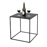 thumbnail of DanDiBo Couchtisch Schwarz Metall L Beistelltisch Wohnzimmer 96252 Tisch Beistelltisch 52 cm Sofatisch Küchentisch Modern
