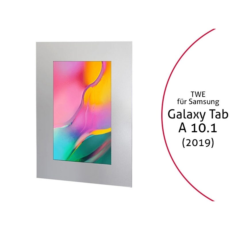TabLines TWE079S Tablet Wandeinbau für Samsung Galaxy Tab A 10.1 (2019), silber