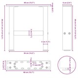 thumbnail of vidaXL Couchtischbeine Anthrazit 2 Stk. 40x(30-31) cm Stahl