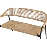 thumbnail of METRO PROFESSIONAL Banc de terrasse TERRA, rotin PE / aluminium, 118 x 62 x 80 cm, résistant aux intempéries, pour 2 personnes, beige / noir