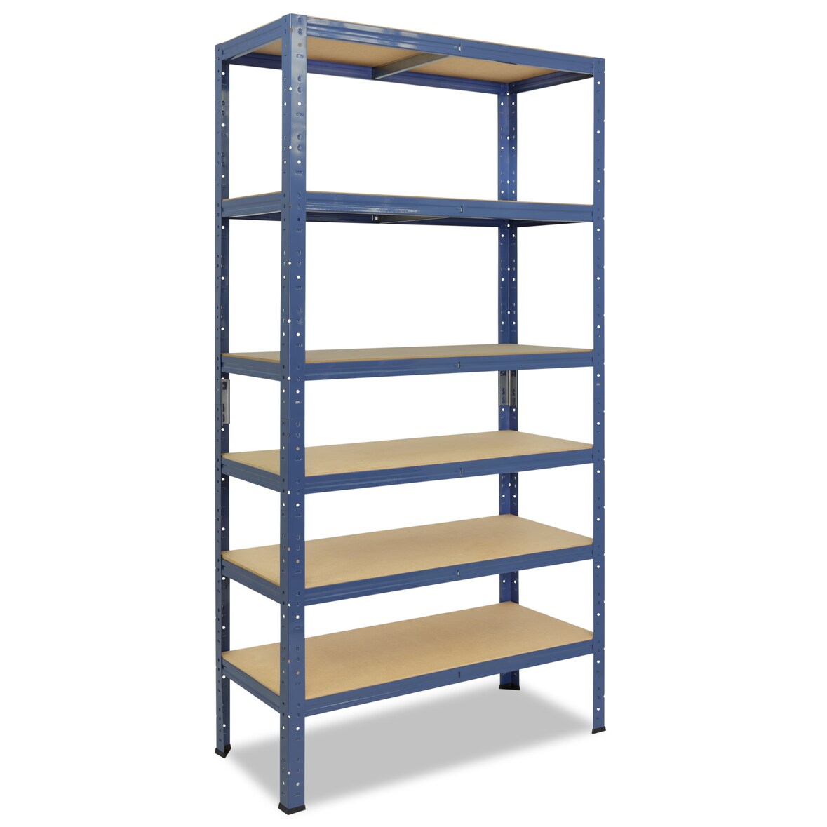 shelfplaza HOME 200x90x60 cm Schwerlastregal in blau mit 6 Böden und 145 kg Traglast pro Boden
