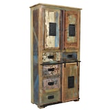 thumbnail of SIT Möbel Dressoir in gerecycleerd oud hout met metaal | natuur/multikleurig | B 90 x D 40 x H 180 cm | 11304-98 | Serie JUPITER