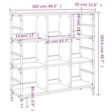 thumbnail of Helloshop26 - Buffet Sideboard Kommode Kleiderschrank Aufbewahrungsmöbel Organizer Küche Wohnzimmer Lounge Sonoma 102 x 32 x 103,5 02_0036266