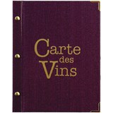 thumbnail of Protège-Menu / Carte des vins « Linéa » Sans marquage 18,5 x 23,5 cm Bordeaux