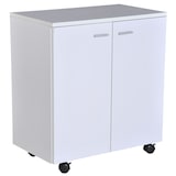 thumbnail of HOMCOM Armário de Armazenamento Moderno Móvel para Armazenamento com Rodas Armário e Prateleiras 60x35x65cm Branco