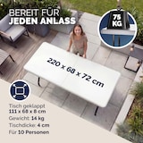 thumbnail of Casaria Gartentisch Campingtisch klappbar 220cm Weiß