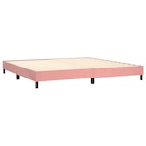 thumbnail of vidaXL Boxspringbett mit Matratze & LED Rosa 200x200 cm Samt