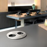 thumbnail of BACHMANN TWIST 2 1xCEE7/3 1xUSB A/C 22W 2,0m AEH Edelstahl-Optik rund