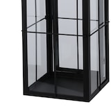 thumbnail of 2tlg Metall XXL Laternen Set Schwarz Gartenlaterne Windlicht H58/45cm