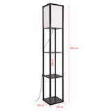 thumbnail of Helloshop26 - Lámpara de pie Stapleford con estante casquillo E27 160 cm de alto blanco y negro 03_0007319