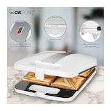 thumbnail of Clatronic ST 3629 Sandwichera, 4 Sandwiches, Placas Antiadherentes, Regulador Temperatura, Tostado Perfecto 1200W Blanco