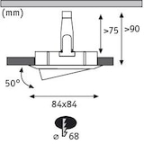 thumbnail of Paulmann Spot encastré LED 3-Step-Dim Nova Kit de base orientable  carré 84x84mm 50° GU10 3x6,5W 3x460lm 230V gradable 2700K Alu tourné 93474