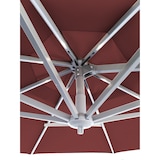 thumbnail of METRO PROFESSIONAL Parasol rond, aluminium/acier, Ø 2.5 x 2.44 m, avec lampe LED et module solaire, rouge/platine