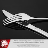 thumbnail of MAGEFESA VERA Cubertería de 24 Piezas Fabricada en Acero Inoxidable, 6 Comensales y Formada por Cuchillos de Mesa, Tenedores, Cucharas y Cucharillas