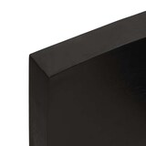 thumbnail of vidaXL Wandregal Dunkelbraun 200x50x(2-6)cm Massivholz Eiche Behandelt