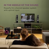 thumbnail of Areal 825 5.1 Lautsprechersystem 200 W RMS BT USB SD AUX Fernbedienung Schwarz