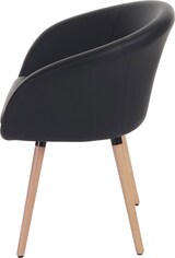 thumbnail of Esszimmerstuhl Malmö T633, Stuhl Küchenstuhl, Retro 50er Jahre Design ~ Kunstleder, schwarz