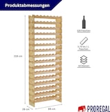 thumbnail of PROREGAL Weinregal NAVARRA aus Holz HxBxT 219x84x28cm 128 Flaschen  16 Ebenen schmal Flaschenregal freistehend Massives Kiefernholz Natur unbehandelt