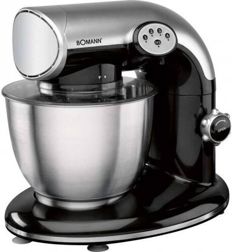 Bomann KM 315 CB Batidora Amasadora Capacidad de 5,6 litros, 5 Velocidades 1200W Negro/Gris
