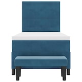 thumbnail of vidaXL Boxspringbett mit Kopfteil Dunkelblau 200 x 90 cm Samt