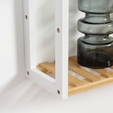 thumbnail of HOMCOM estantería de pared de bambú balda de pared de 3 niveles estante flotante para salón dormitorio cocina baño 60x15x54 cm natural y blanco