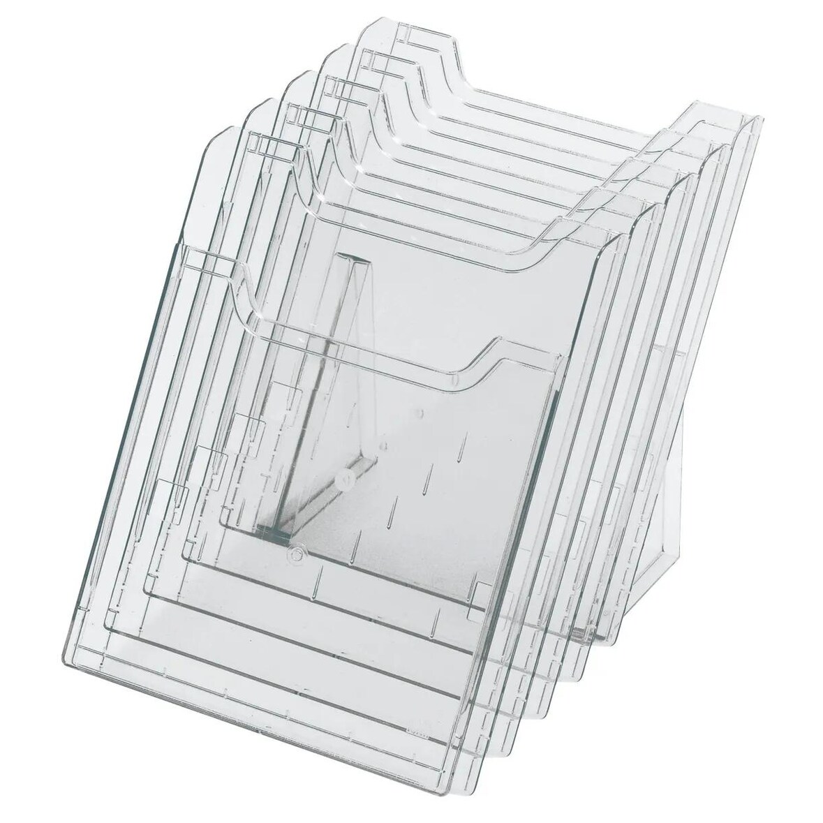 Exacompta 60258D 1x Display-Set mit 5 Fächern für A4 hoch - Transparent