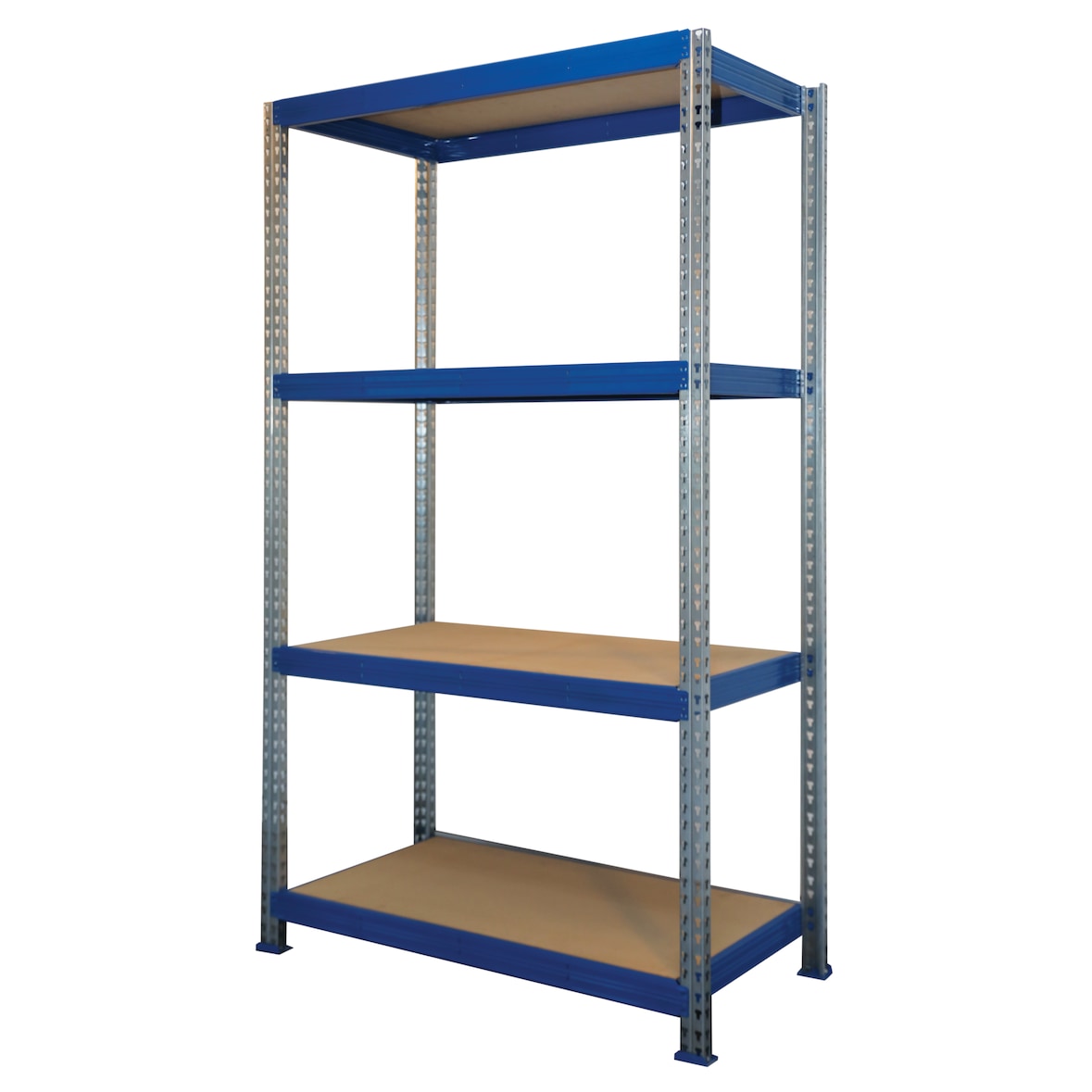 Weitspannregal Regalsystem 600 kg Grund 200x160x60cm 4 Böden blau SZAGATO Weitspann Regal 60 cm breit Metallregal Fachbodenregal Schwerlastregal