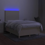 thumbnail of vidaXL Boxspringbett mit Matratze & LED Creme 120x190 cm Stoff