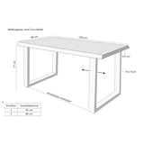thumbnail of Esstisch Baumkante Massiv Akazie nussbaum 120 x 80 schwarz NIAH