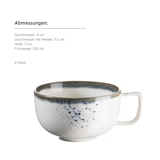 thumbnail of MÄSER Kaffeetassen mit Untertassen, 8-tlg. blau, postsicher Set, PINTAR blau, 935202