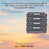 thumbnail of 4 Toner Set für HP Color LaserJet Enterprise MFP M 480 f Gigao-Tonerkassetten alle Farben 415X kompatibel MFP-M480f