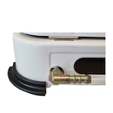 thumbnail of Réchaud à gaz 1 feu 1500W Brûleur fonte amovible Lavable Gaz butane ou propane Blanc laqué Grille Couvercle GOLD