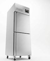 thumbnail of Romux® Gefrierschrank mit 2 Türen 68 cm mit Umluftkühlung | Gastro Gefrierschrank aus Edelstahl mit 600 L Kapazität - 3 Einlegeböden und 480 W