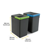 thumbnail of Bacs de tri pour tiroir de cuisine Recycle 2 bacs de 7 litres Emuca