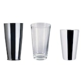 thumbnail of ILSA Coctelera Boston con vaso de acero inoxidable 18/10 y vaso de cristal de 50 cl