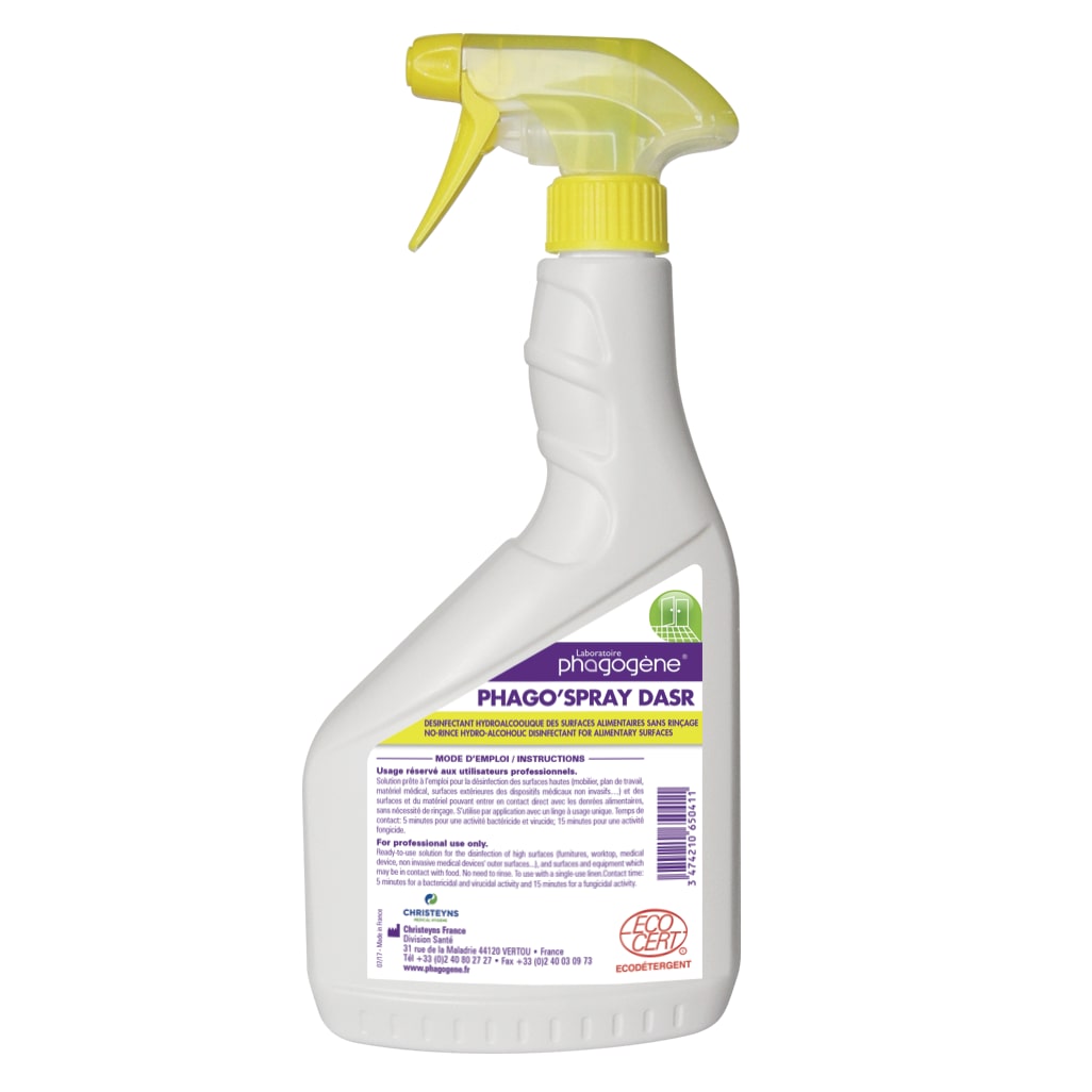 Phago spray DASR 750 ml Desinfectant hydro-alcoolique