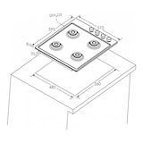thumbnail of CANDY Table De Cuisson à Gaz 59.5cm 4 Feux Noir chw6lbx